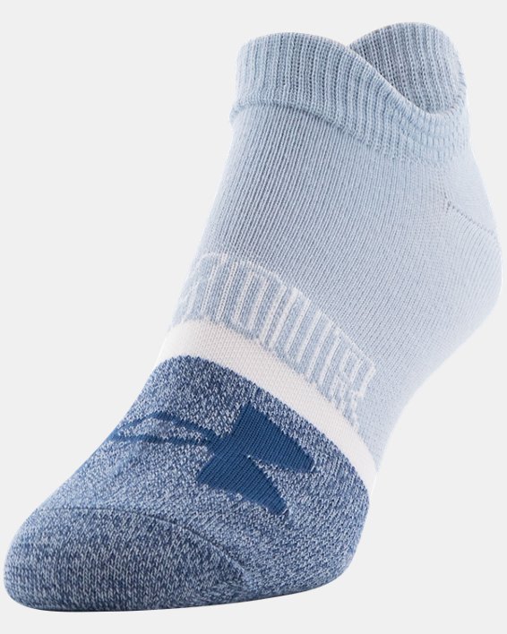 Women's UA Essential No Show – 6-Pack Socks, Blue, pdpMainDesktop image number 2